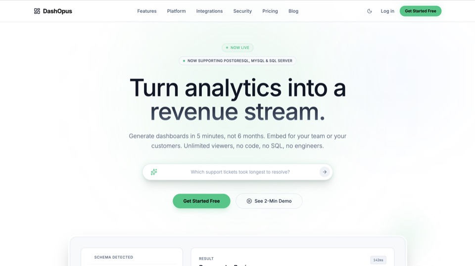 DashOpus product screenshot